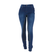 HKM Pantaloni da Equitazione Summer Denim Jeans blu