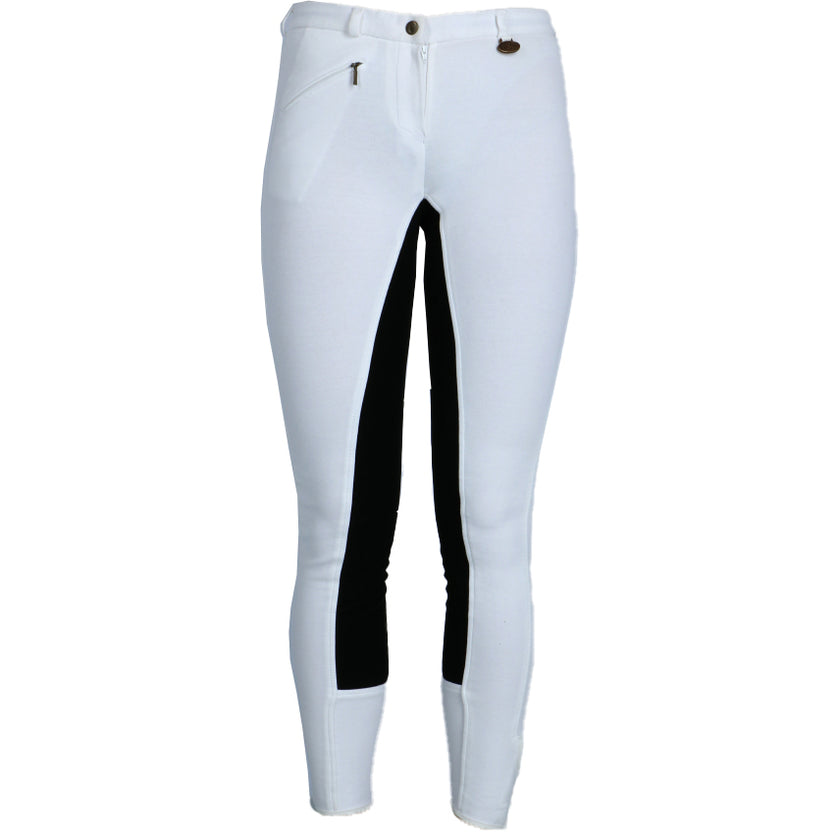 HKM Pantaloni da Equitazione Basic Bianco/Nero