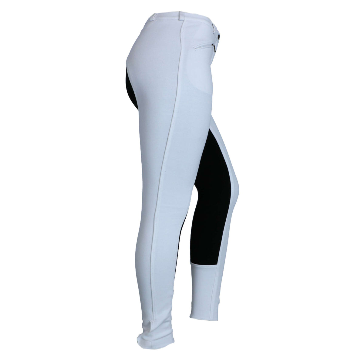 HKM Pantaloni da Equitazione Basic Bianco/Nero
