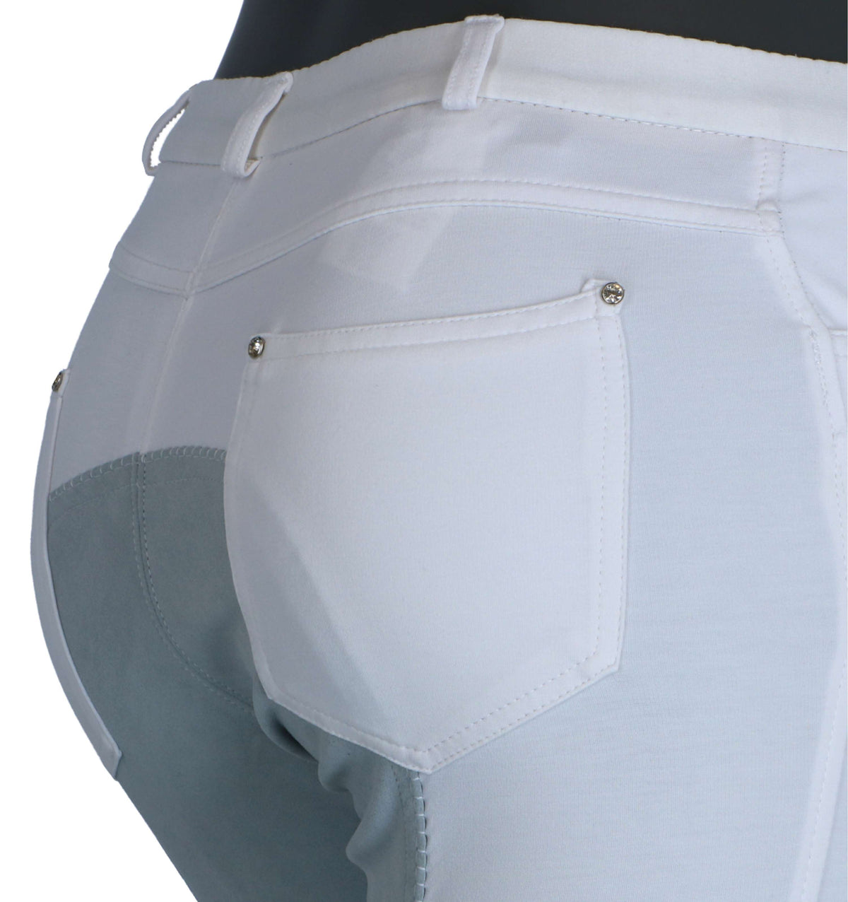 HKM Pantaloni da Equitazione Comfort Fit Bianco