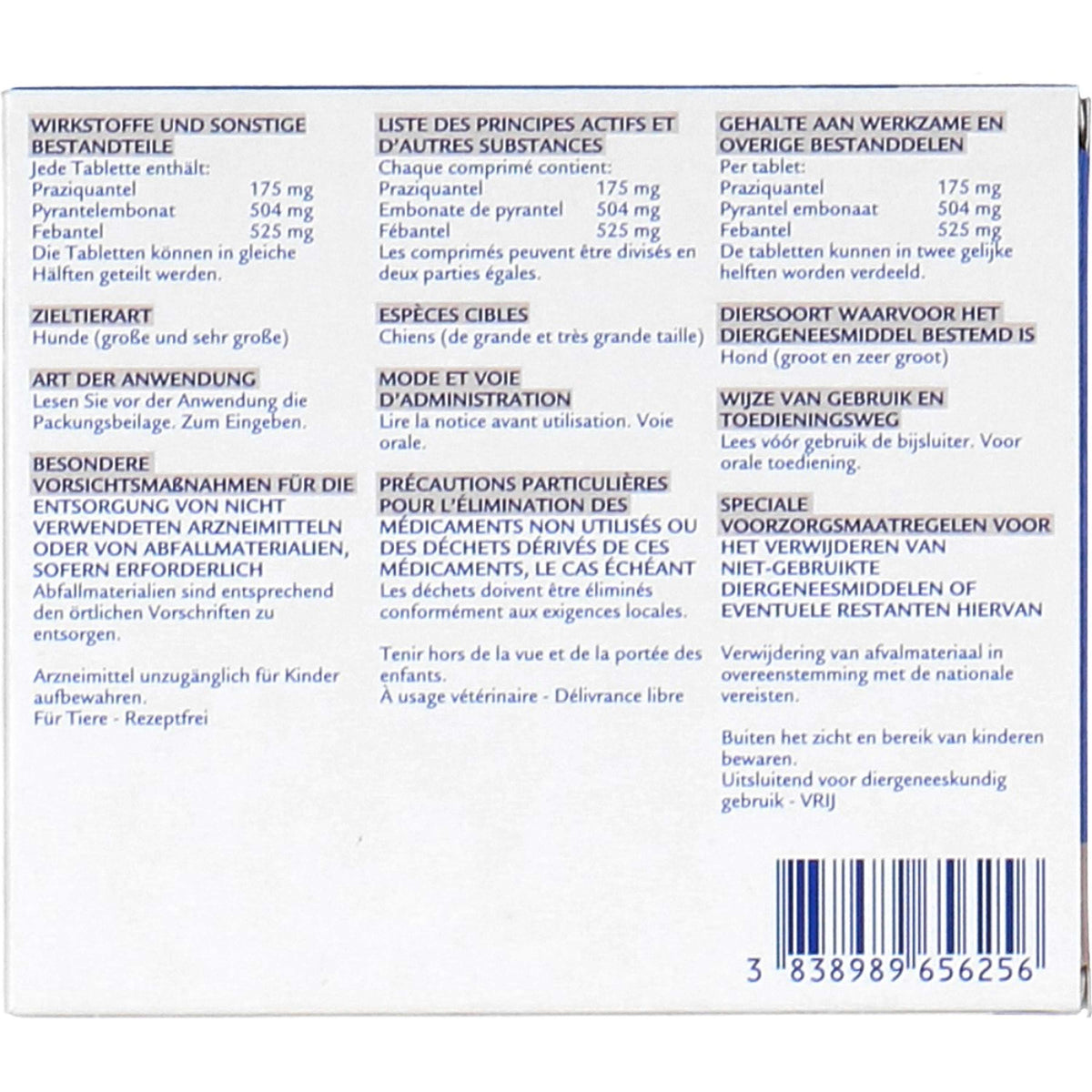 Virbac Compressa Vermifuga Endogard Plus