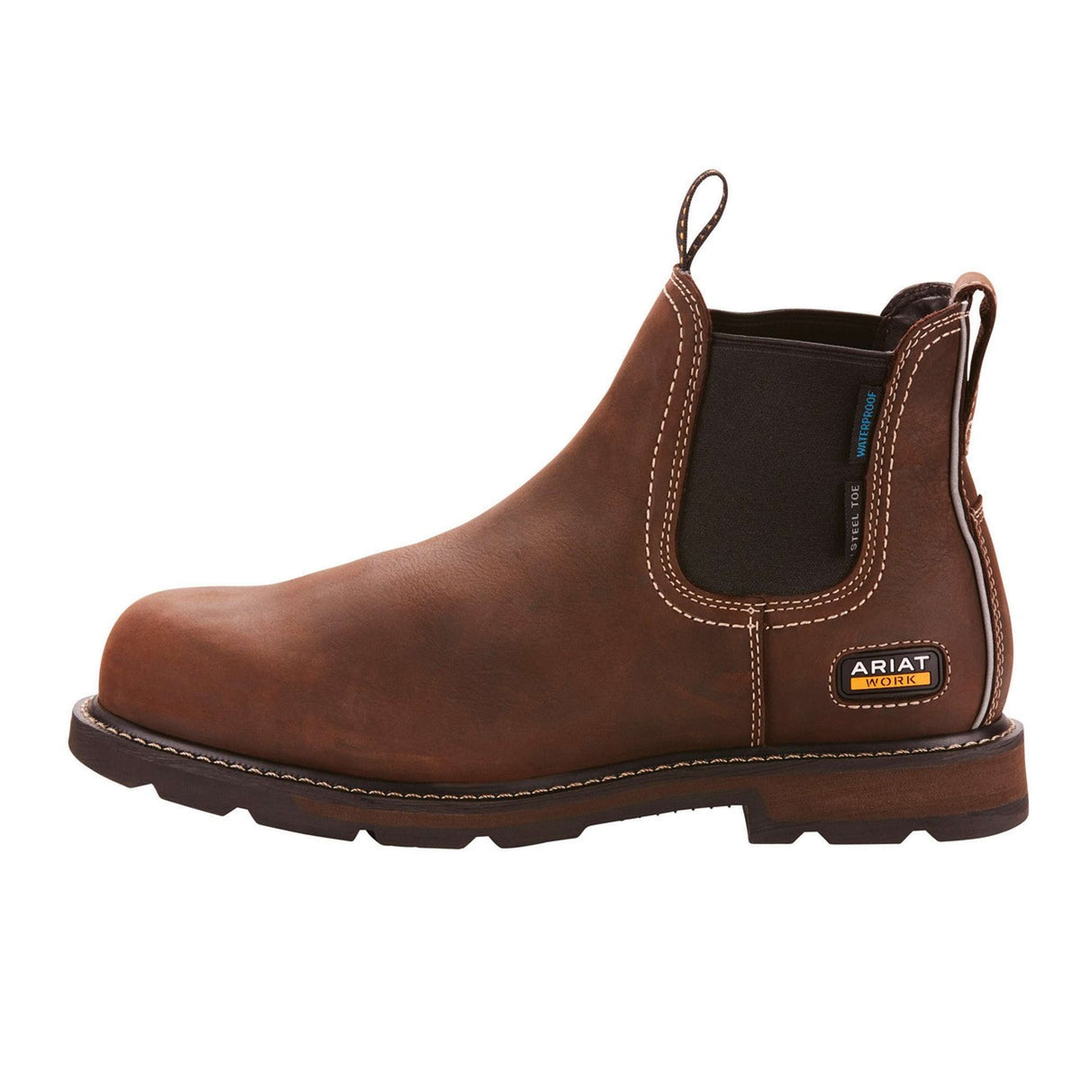 Ariat Stivaletti Groundbreaker Chelsea Waterproof Steel Toe Uomini Marrone