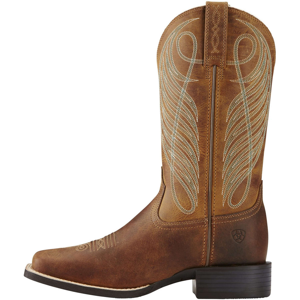 Ariat Stivali Western Round Up Wst B Powder Brown