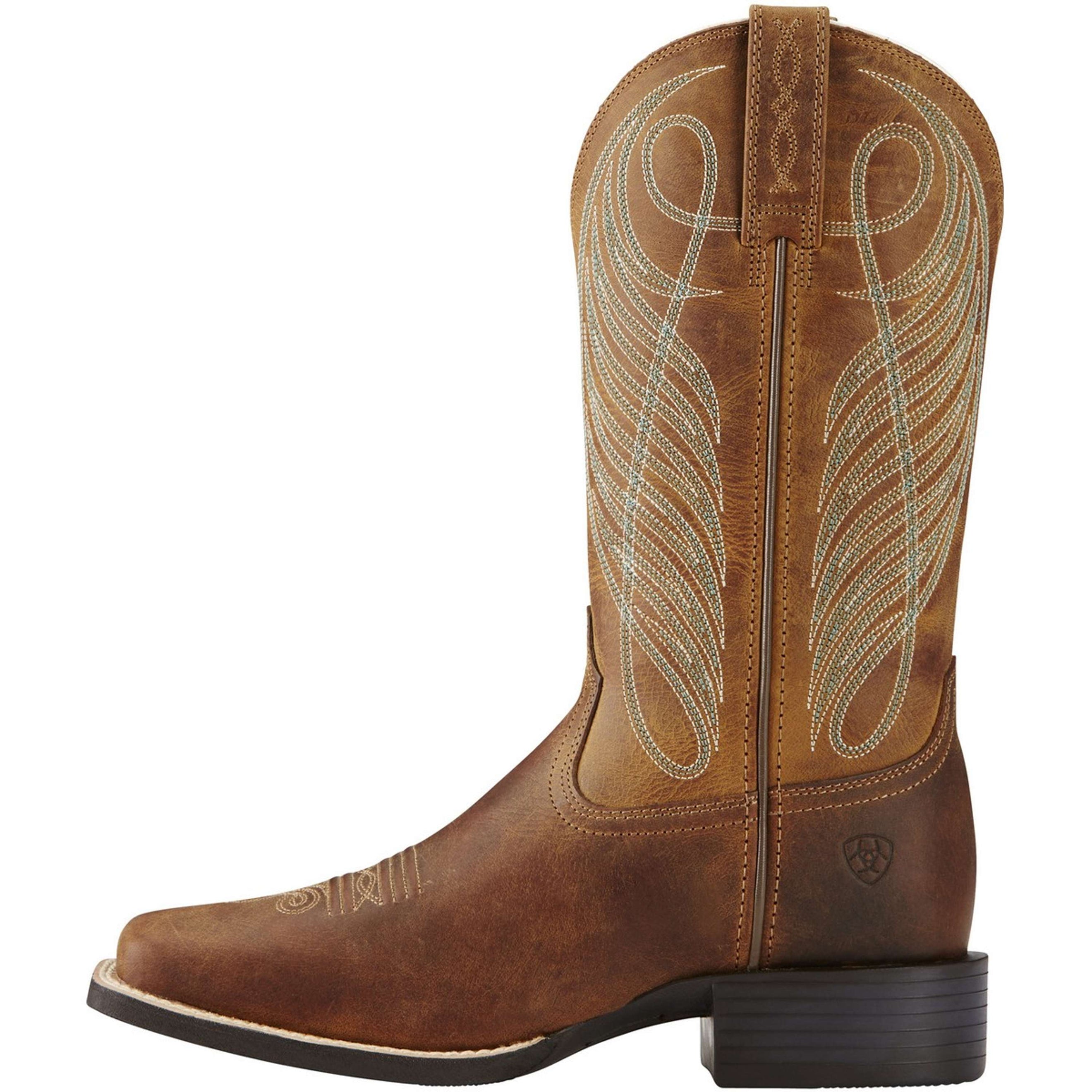 Ariat Stivali Western Round Up Wst B Powder Brown