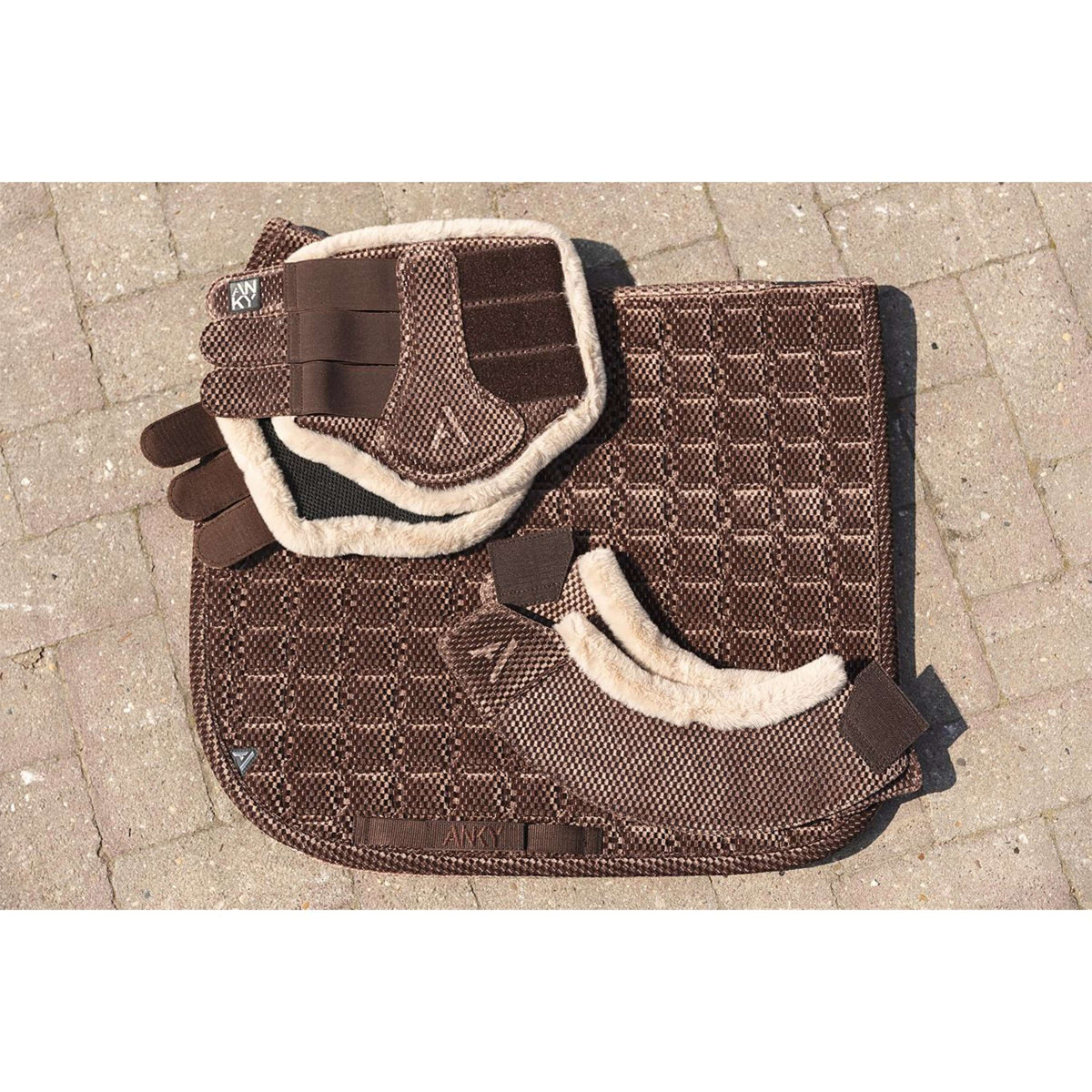 ANKY Sottosella Check Velvet XB25003 Dressage Deep Taupe