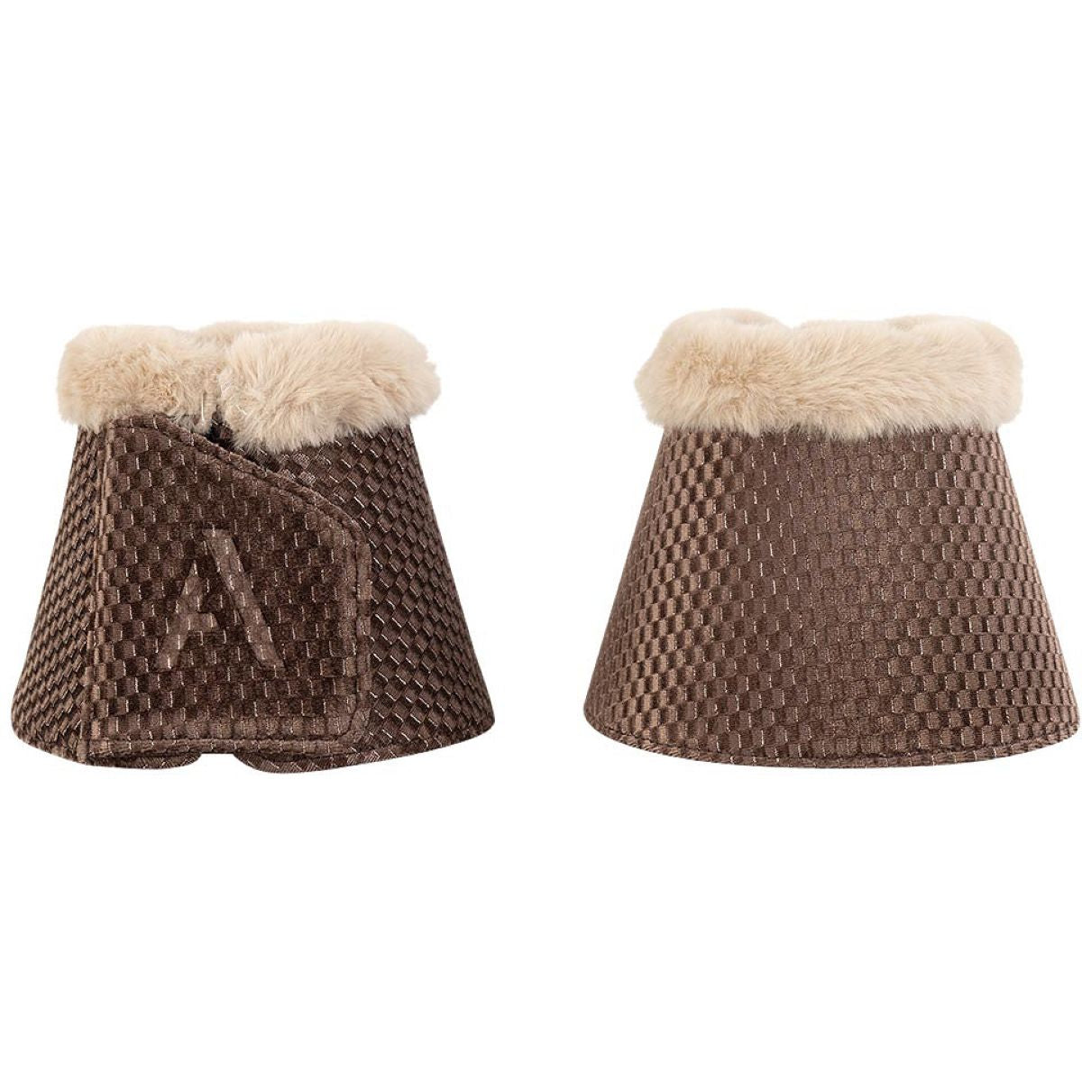 ANKY Stivaletti a Campana Check Velvet ATB25009 Deep Taupe