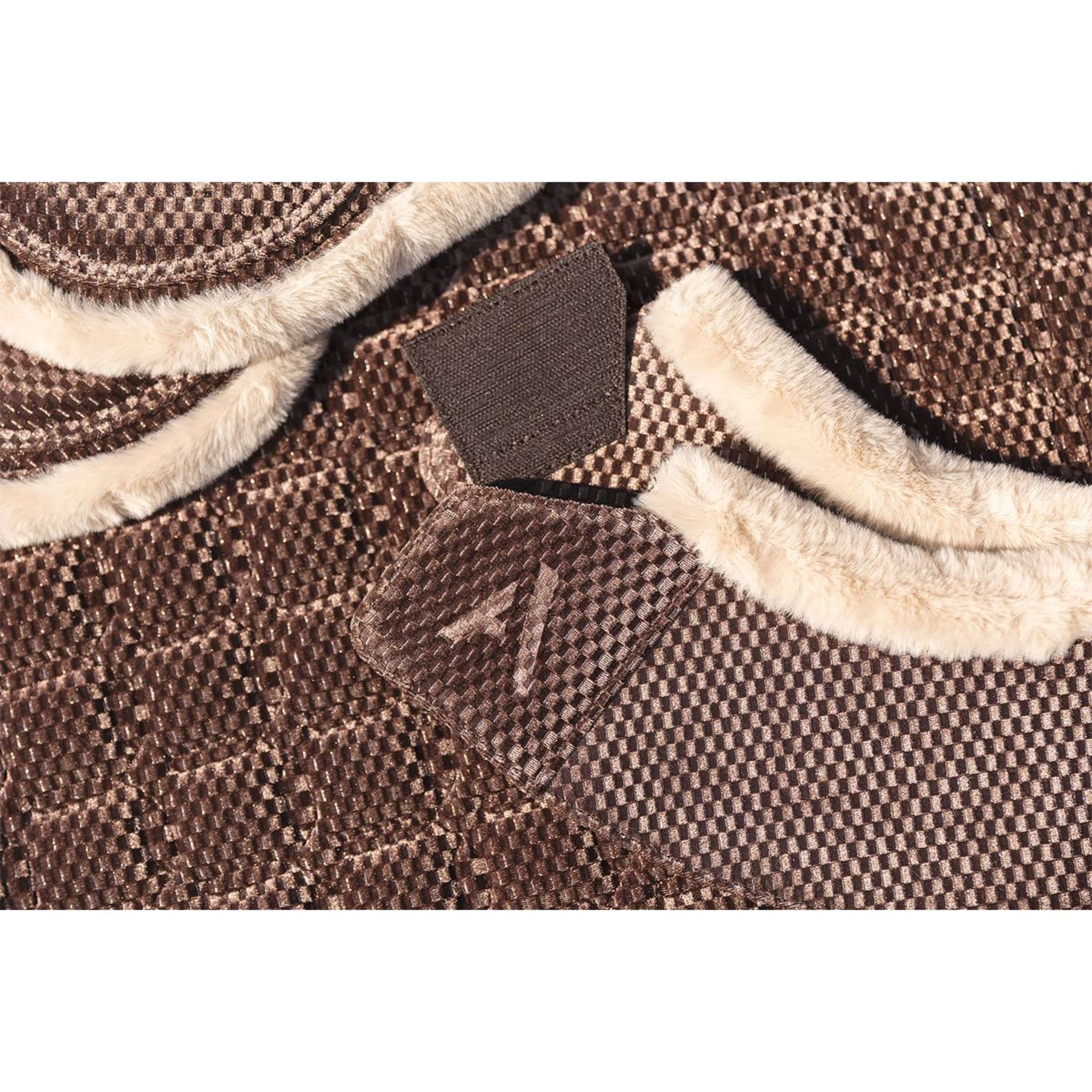 ANKY Stivaletti a Campana Check Velvet ATB25009 Deep Taupe