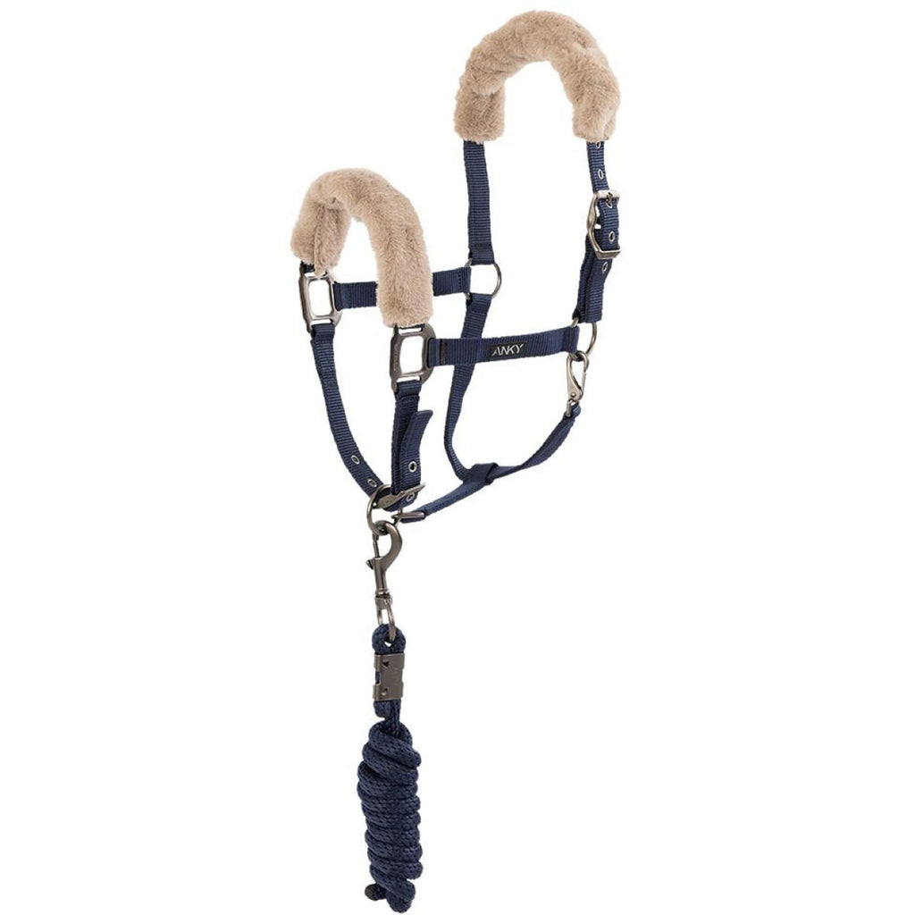 ANKY Set Cavezza Check Velvet ATH25002 Blu notte