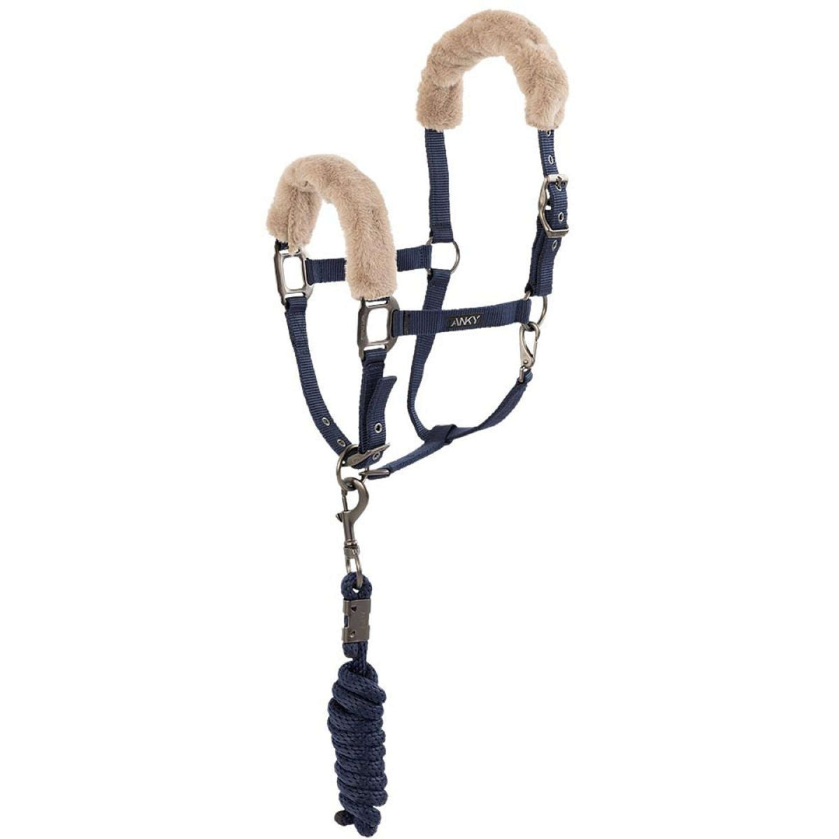 ANKY Set Cavezza Check Velvet ATH25002 Blu notte