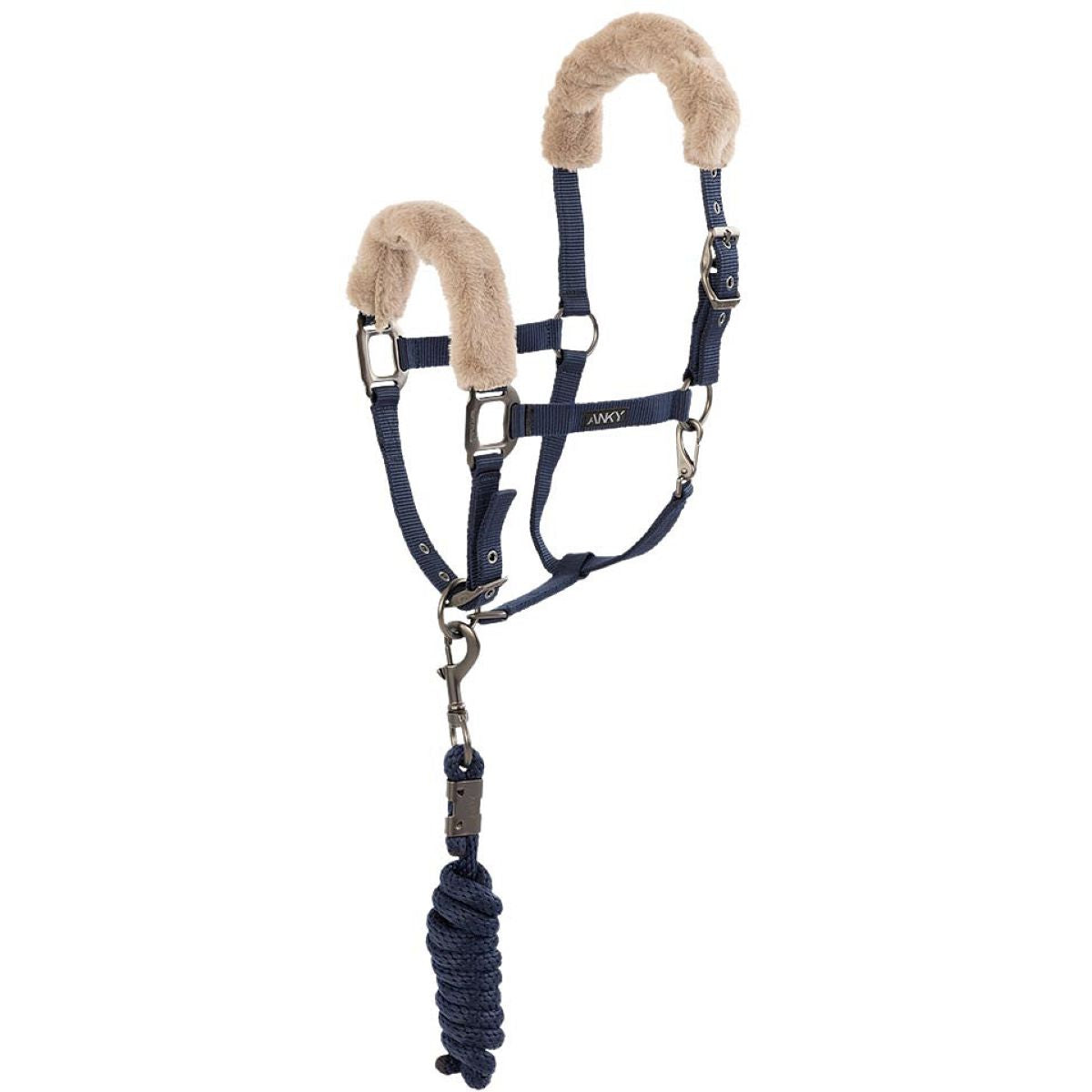 ANKY Set Cavezza Check Velvet ATH25002 Blu notte