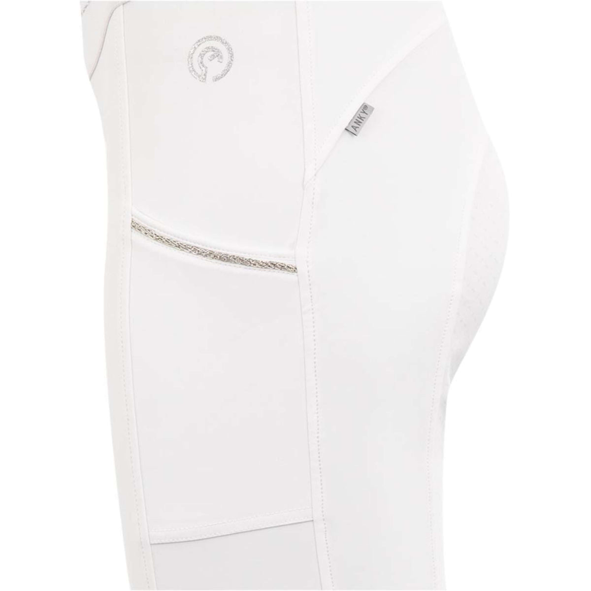 ANKY Leggings da Equitazione Tournament Bianco