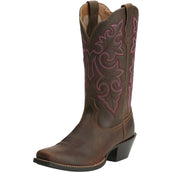 Ariat Stivali Western Round Up Square Toe Donne Powder Brown