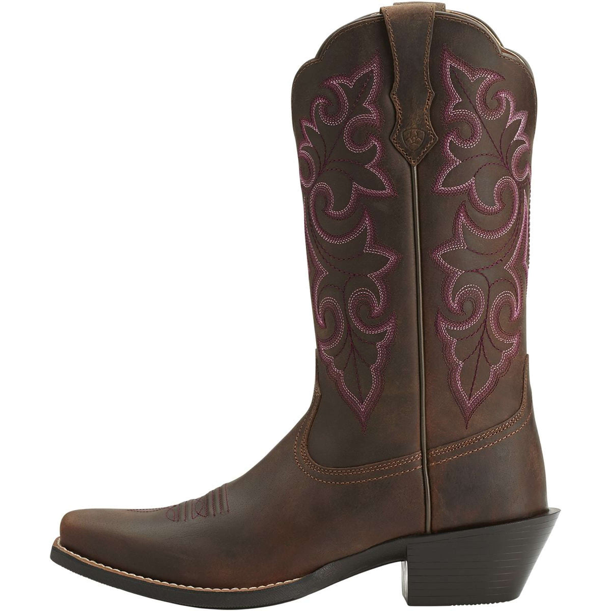 Ariat Stivali Western Round Up Square Toe Donne Powder Brown