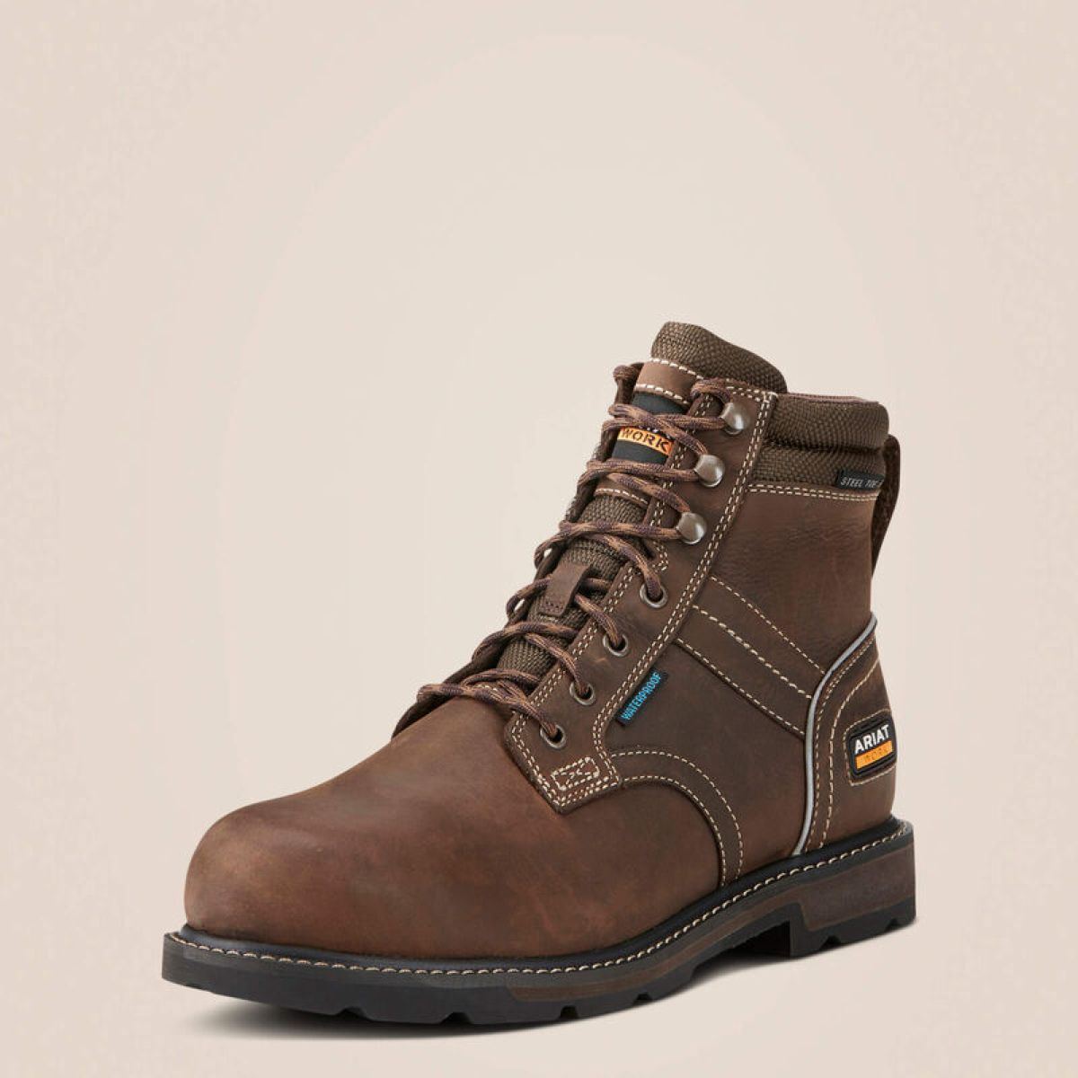 Ariat Scarpe da outdoor Groundbreaker Lace Steel Toe Waterproof Uomini Marrone scuro