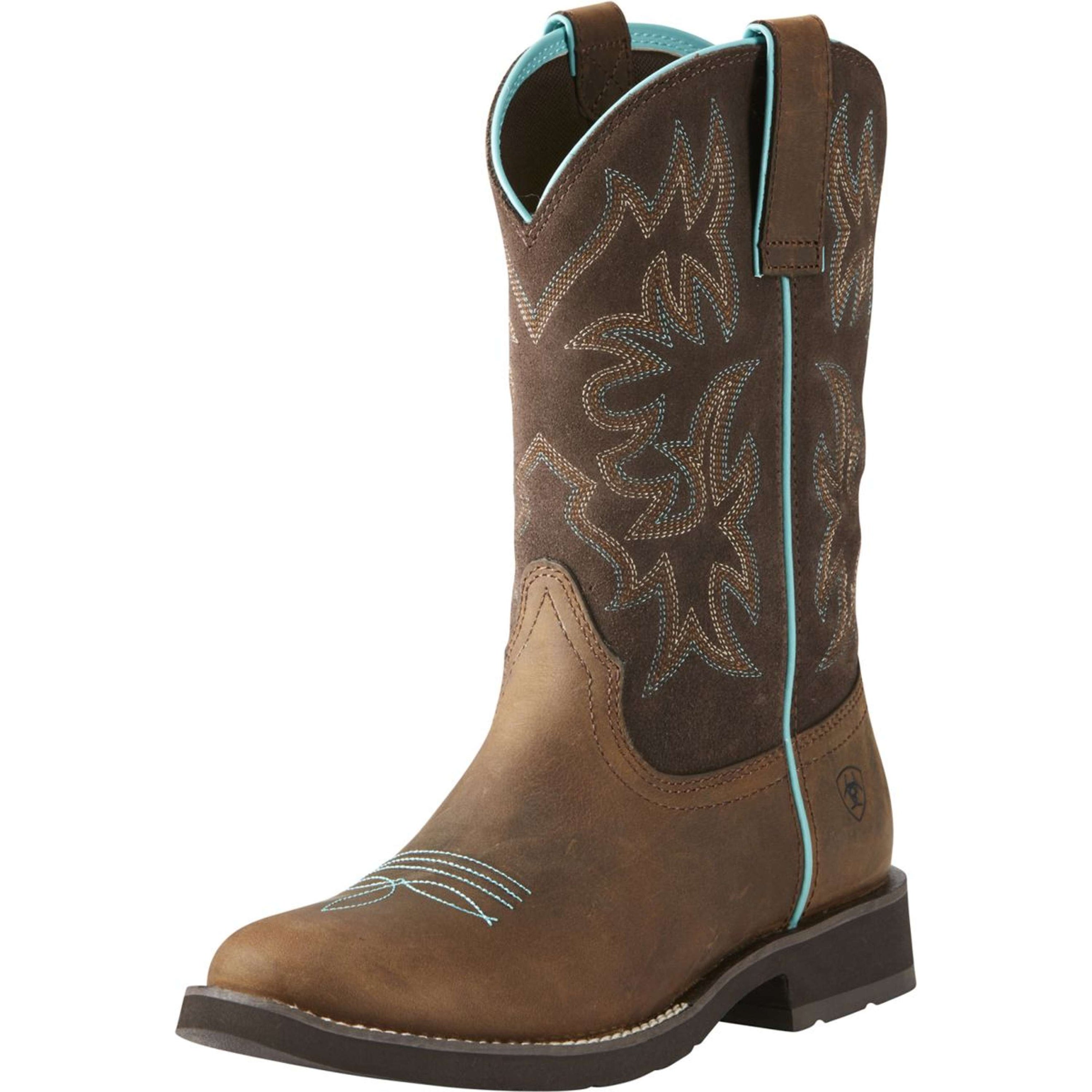 Ariat Stivali Western Delilah Round Toe Distressed Brown Ariat Stivali Western Delilah Round Toe Distressed Brown