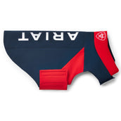 Ariat Cappotto per Cane Team Softshell Blu/Rosso