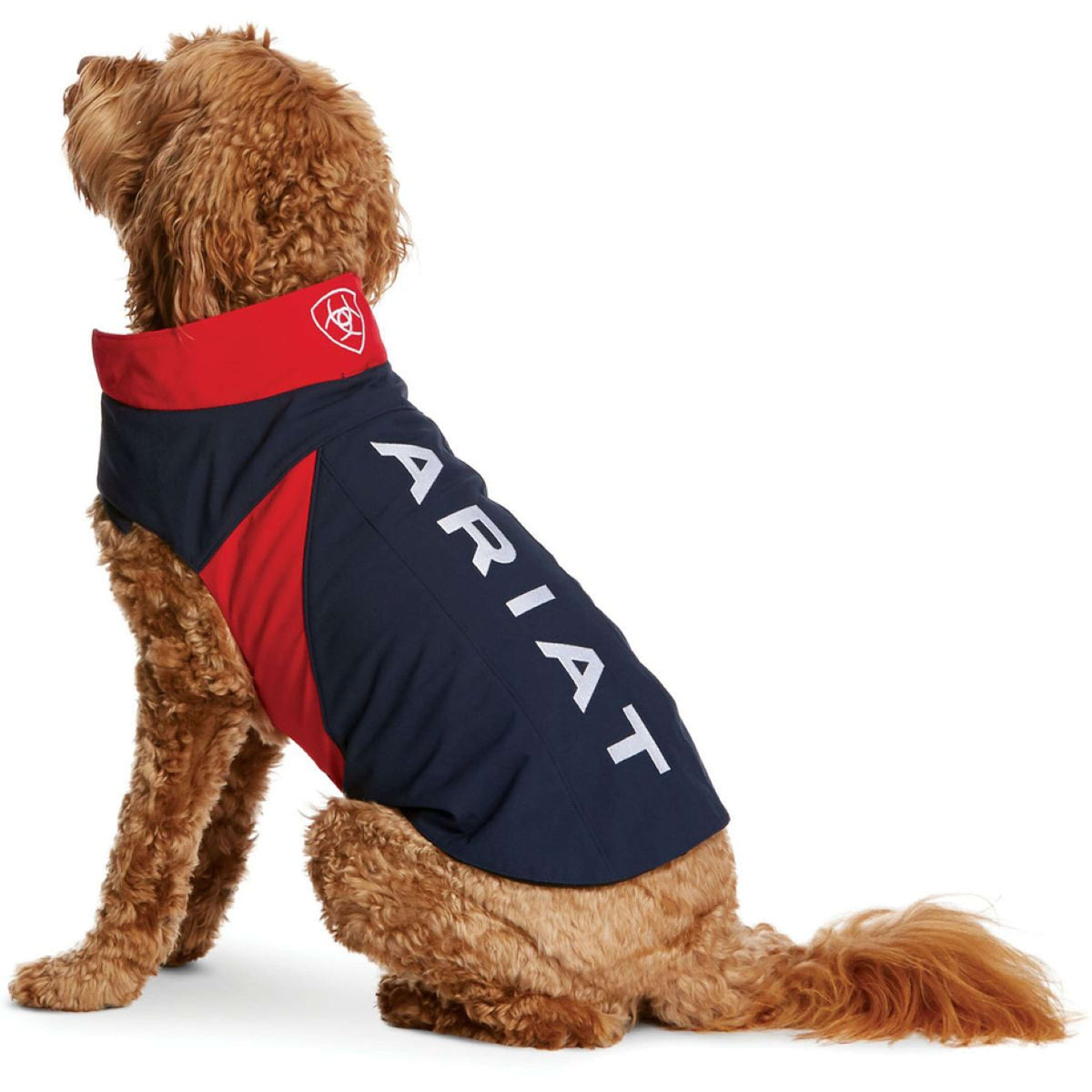 Ariat Cappotto per Cane Team Softshell Blu/Rosso