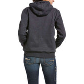 Ariat Felpa con cappuccio e zip Rebar All-Weather Donne Charcoal Heather