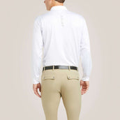 Ariat Maglietta da Competizione Tek Long Sleeve Uomini Bianco