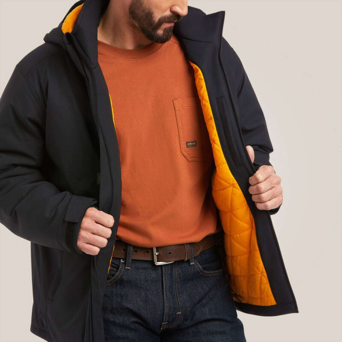 Ariat Giacca Rebar Storm Fighter 2.0 Waterproof Uomini Nero