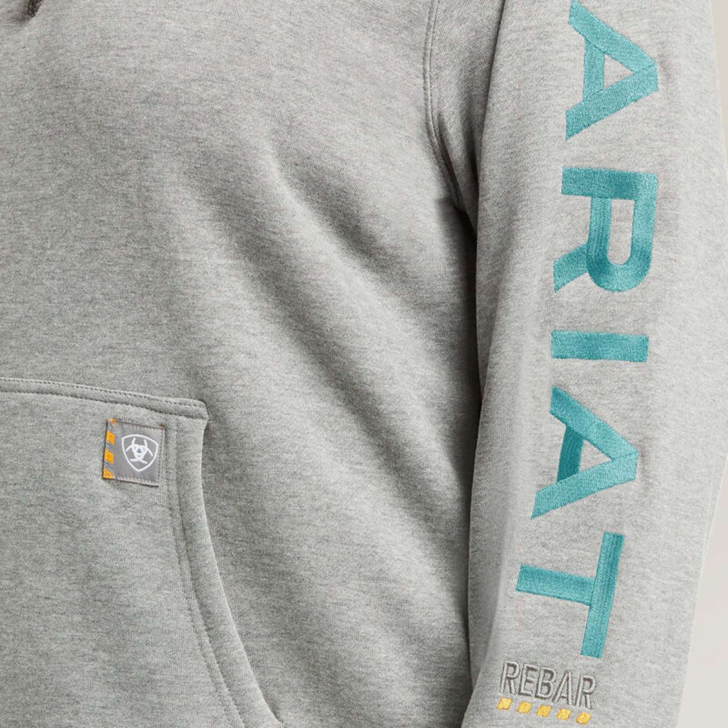 Ariat Felpa con cappuccio Rebar Graphic Donne Erica grigia