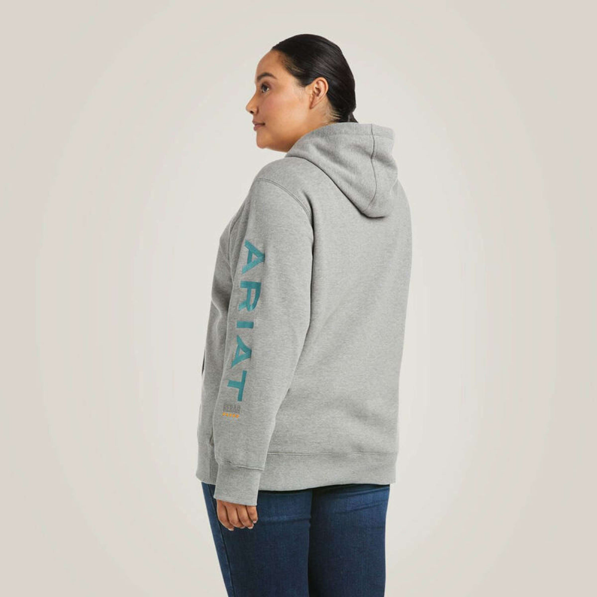 Ariat Felpa con cappuccio Rebar Graphic Donne Erica grigia