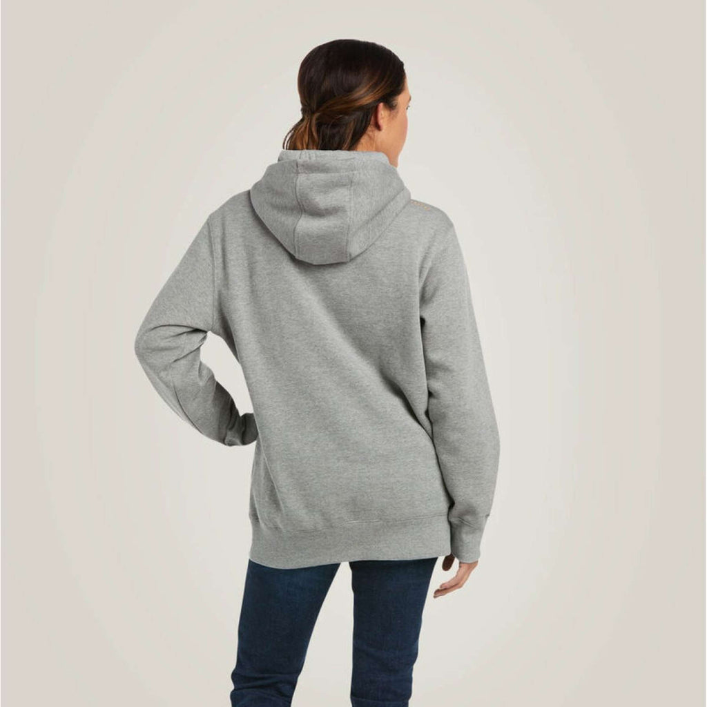Ariat Felpa con cappuccio Rebar Graphic Donne Erica grigia