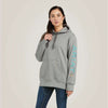 Ariat Felpa con cappuccio Rebar Graphic Donne Erica grigia