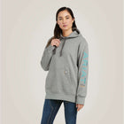 Ariat Felpa con cappuccio Rebar Graphic Donne Erica grigia