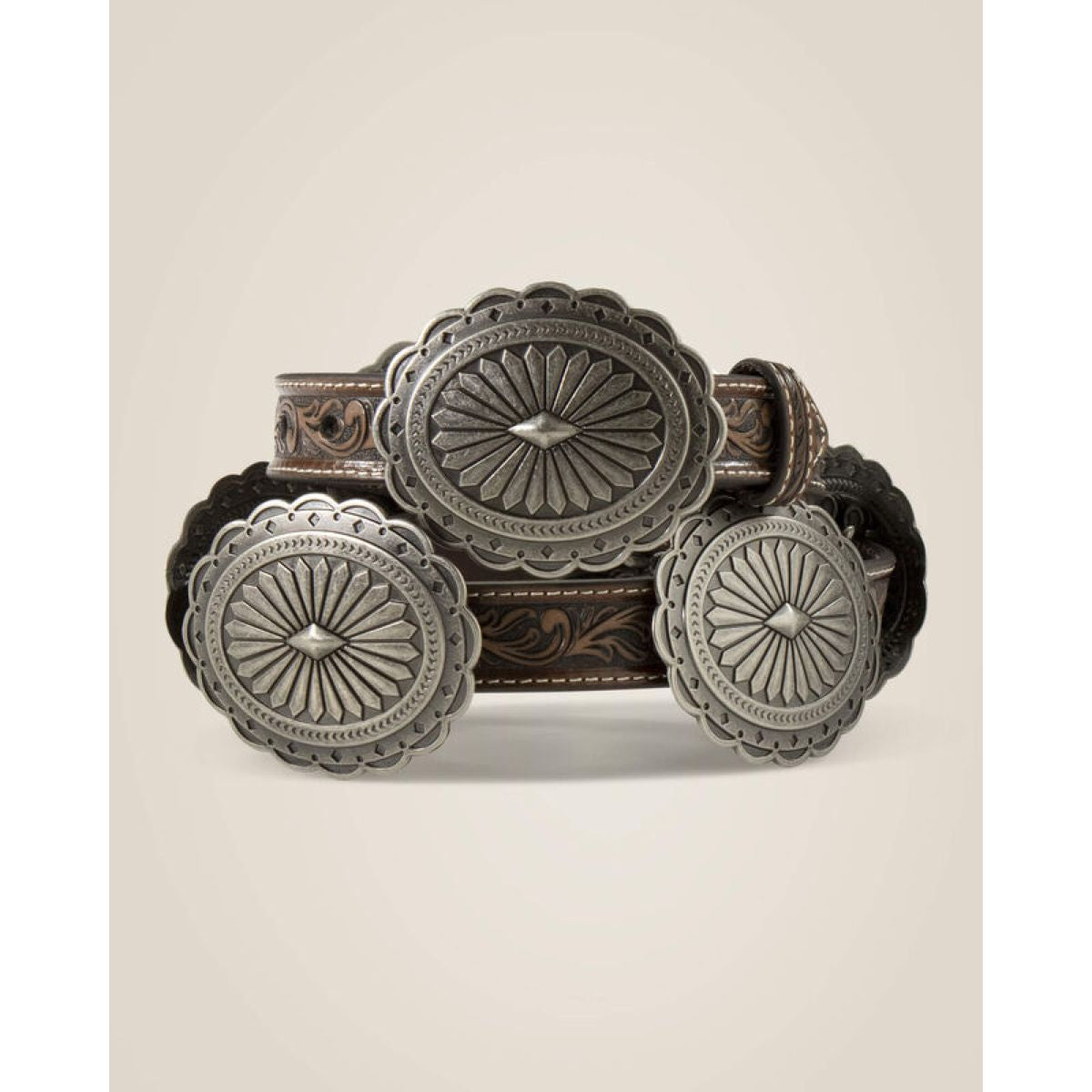 Ariat Cintura Oval Concho Diamond Donne Tan