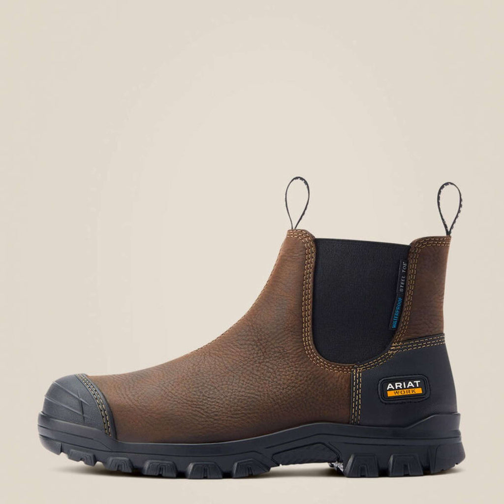 Ariat Stivaletti Treadfast Chelsea Waterproof Steel Toe Uomini Marrone scuro