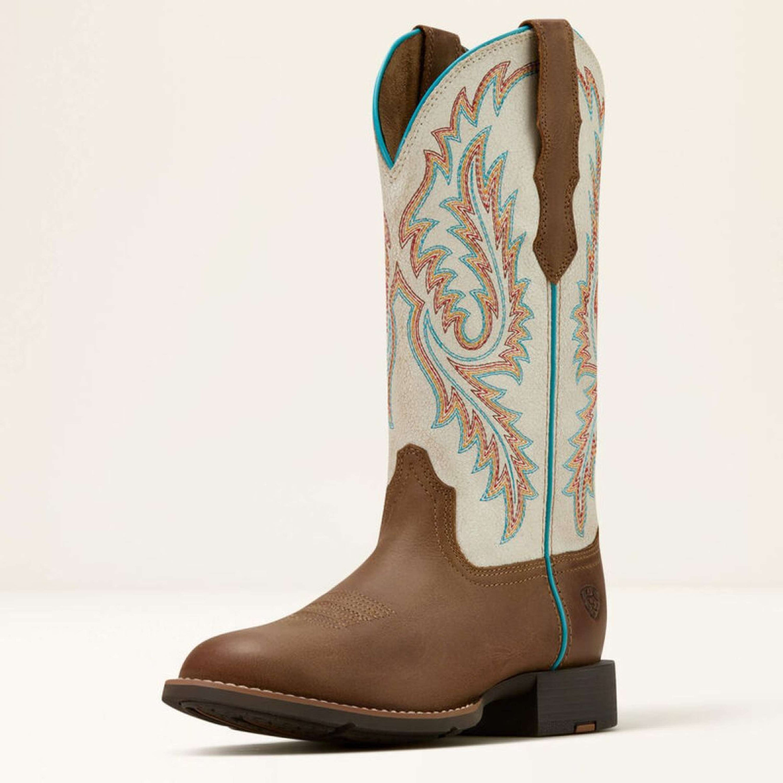 Ariat Stivali Western Round Up W Toe Donne Sandstorm/Distressed Ivory