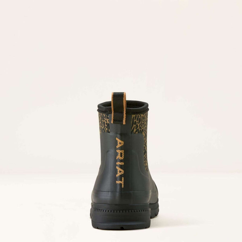 Ariat Stivali da pioggia Kelmarsh Shortie Donne Black/Ocelot Print