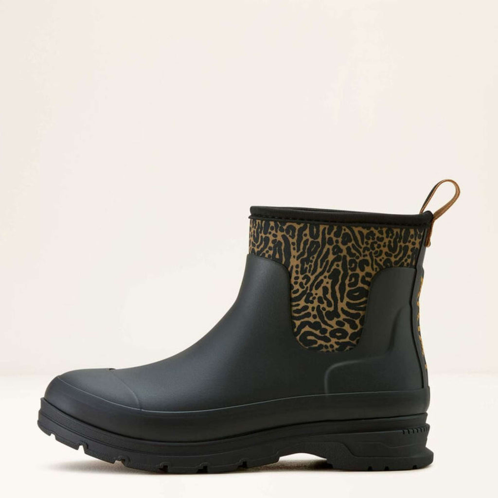 Ariat Stivali da pioggia Kelmarsh Shortie Donne Black/Ocelot Print
