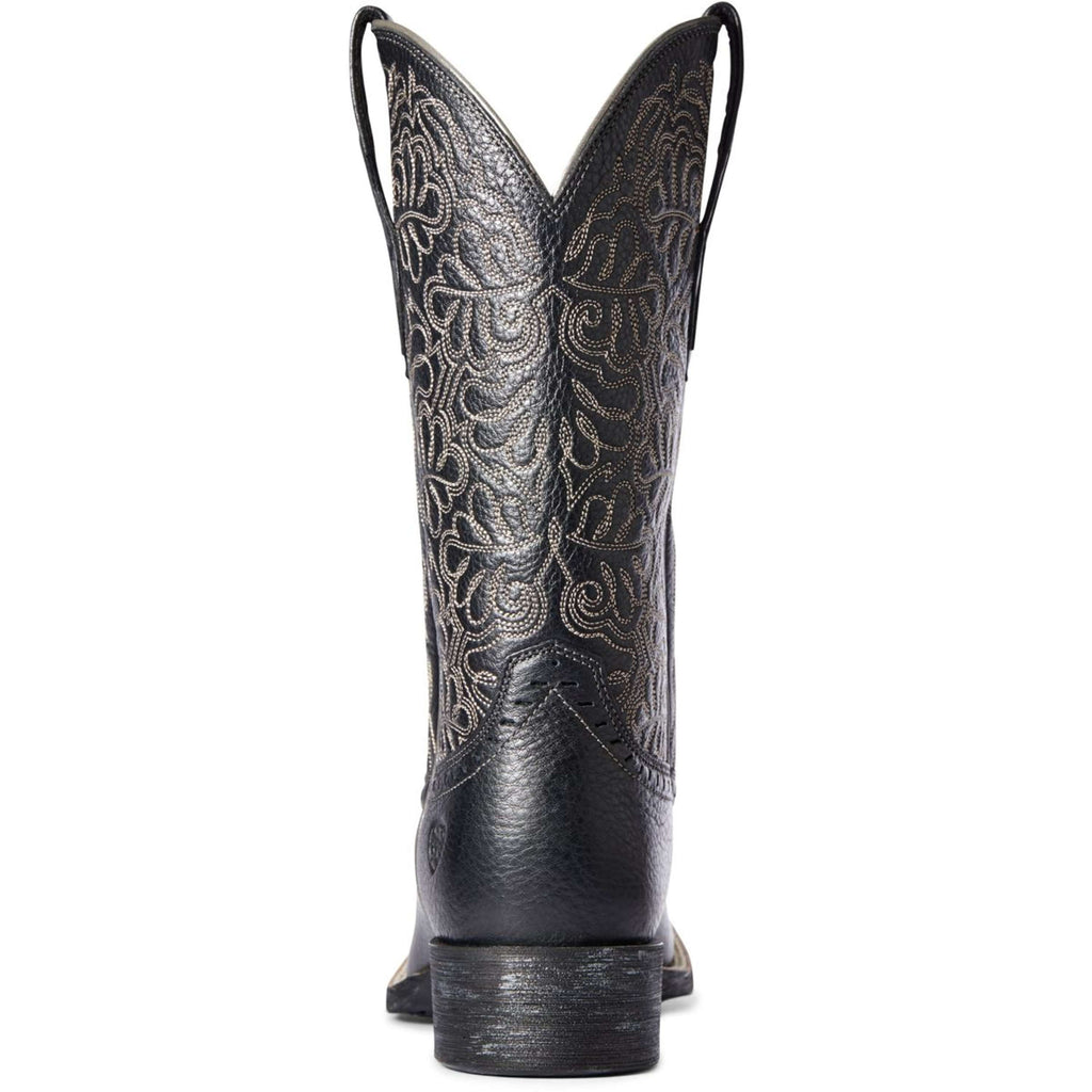 Ariat Stivali Western Round Up Remuda Donne Black Deertan