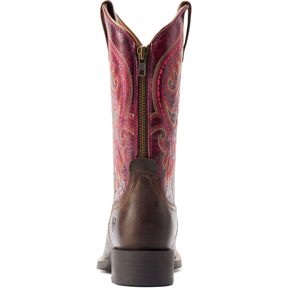 Ariat Stivali Western Round Up Back Zip Donne Worn Mocha/Rasberry