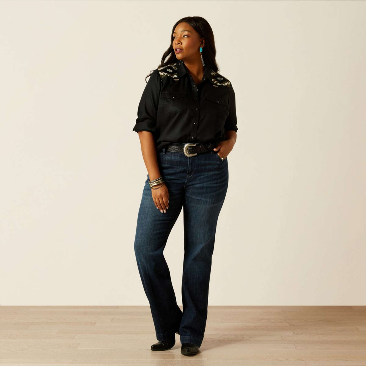 Ariat Blusa Dawn Western Nero