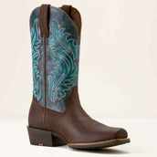 Ariat Stivali Western Round Up Narrow Cutter Toe Sassy Brown/Ocean Wave