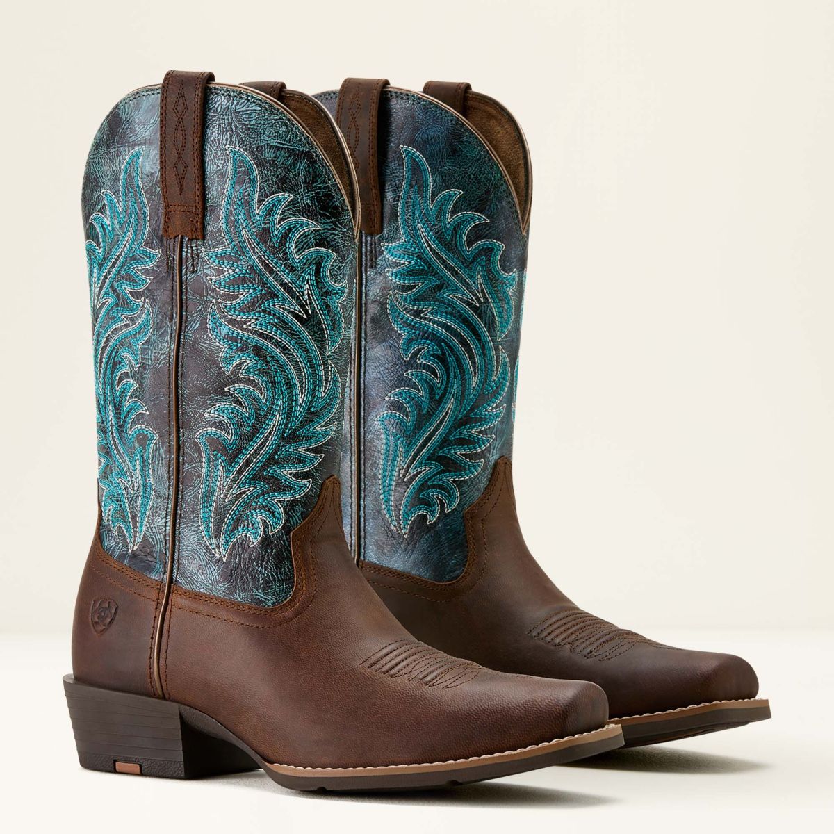 Ariat Stivali Western Round Up Narrow Cutter Toe Sassy Brown/Ocean Wave