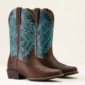 Ariat Stivali Western Round Up Narrow Cutter Toe Sassy Brown/Ocean Wave