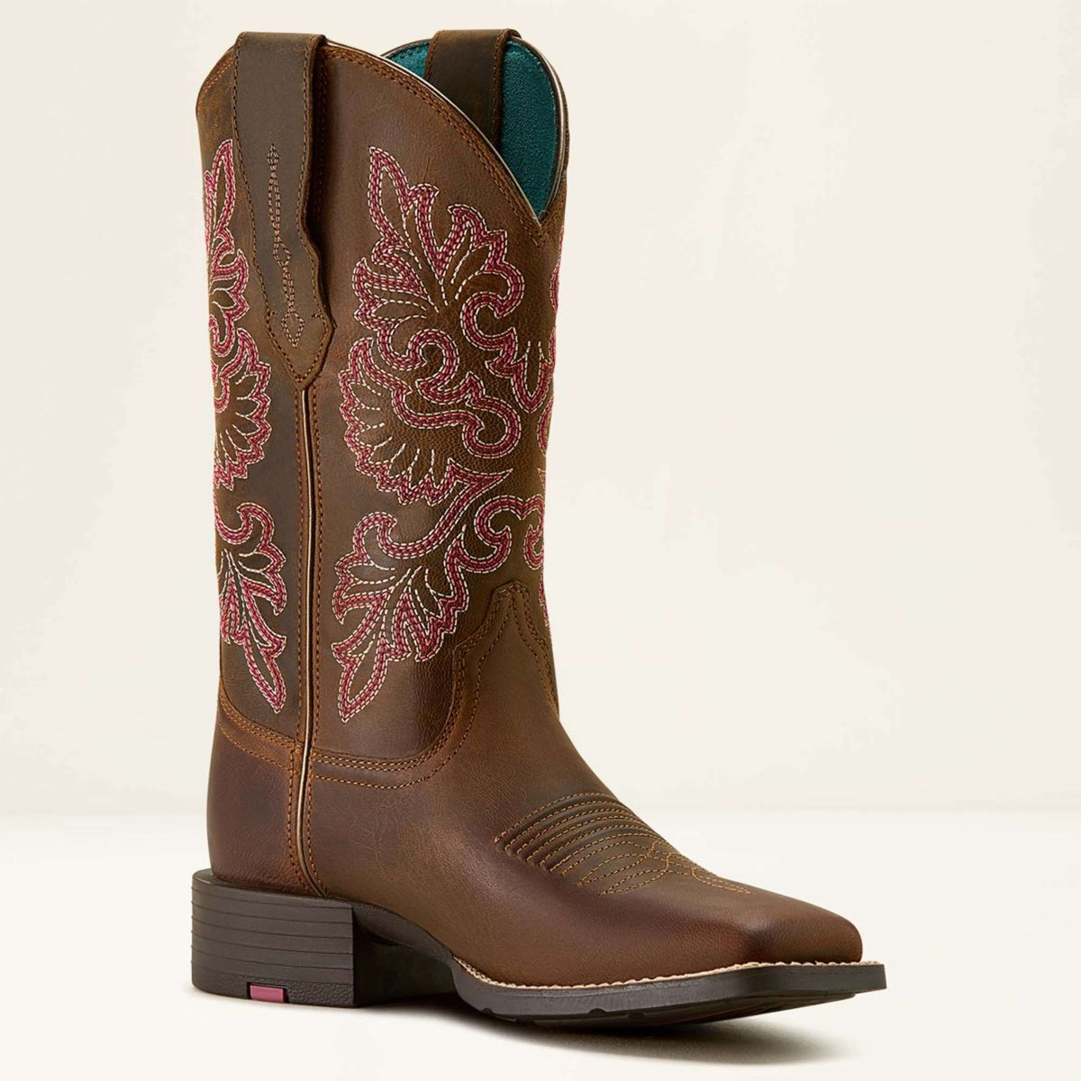 Ariat Stivali Western Round Up Wide Square Toe Sassy Brown