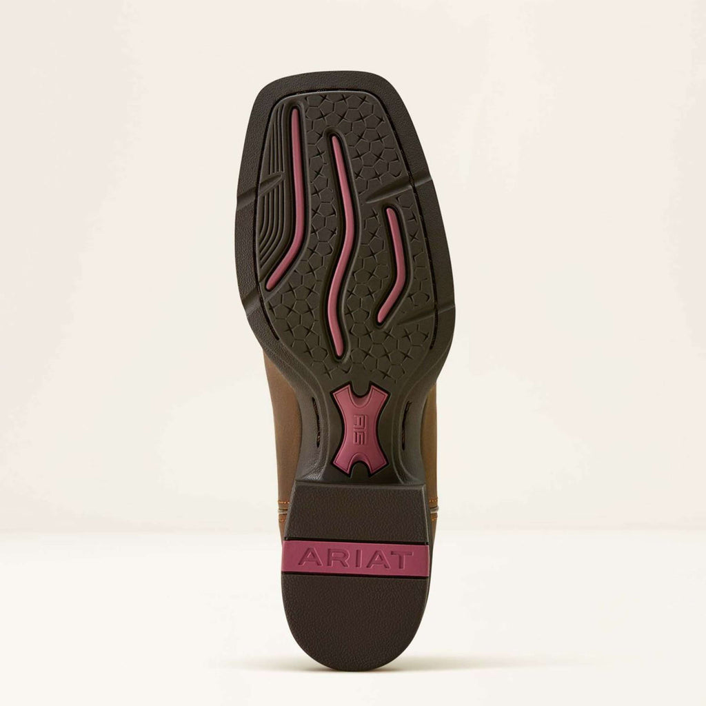 Ariat Stivali Western Round Up Wide Square Toe Sassy Brown