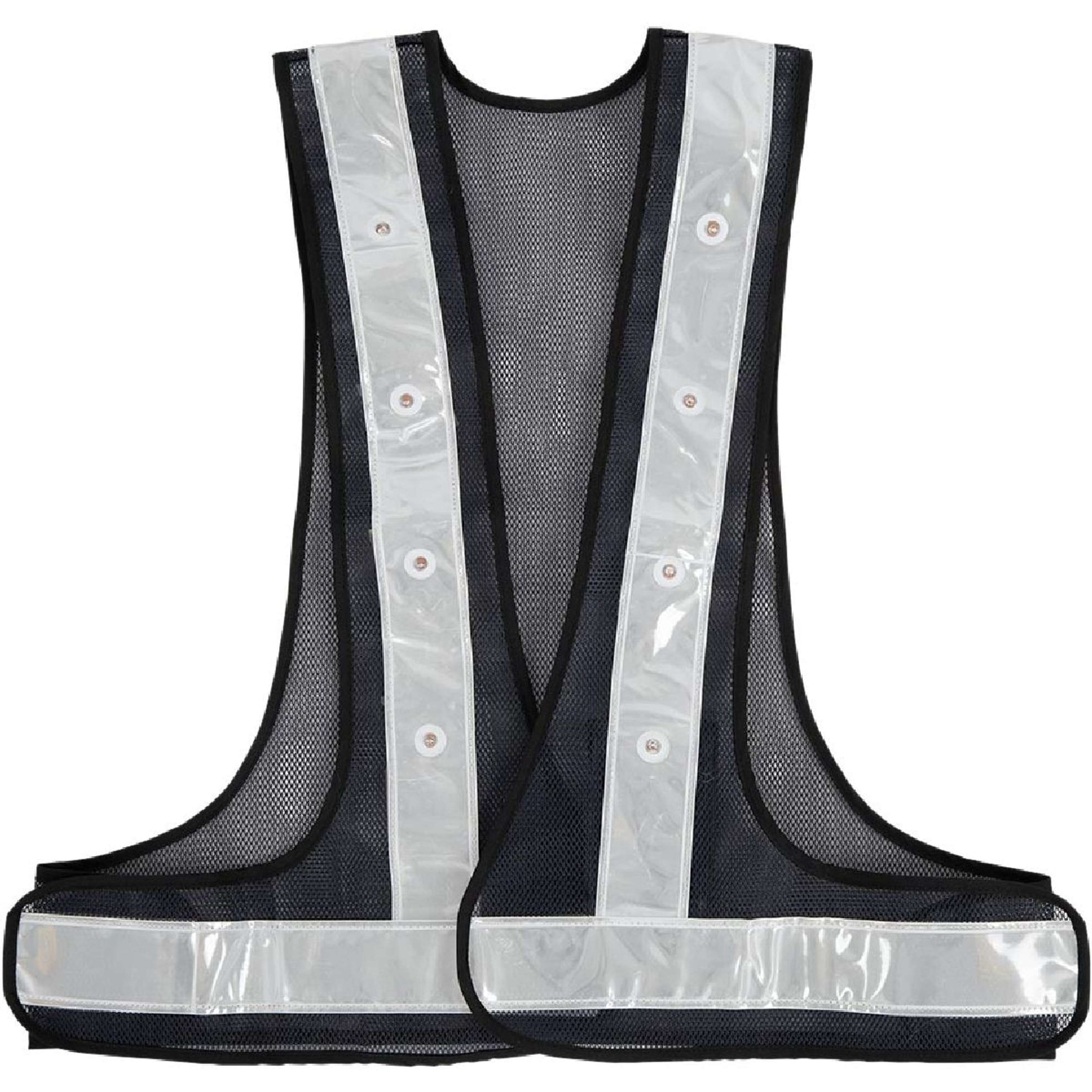 BR Gilet Riflettente Nero Argento