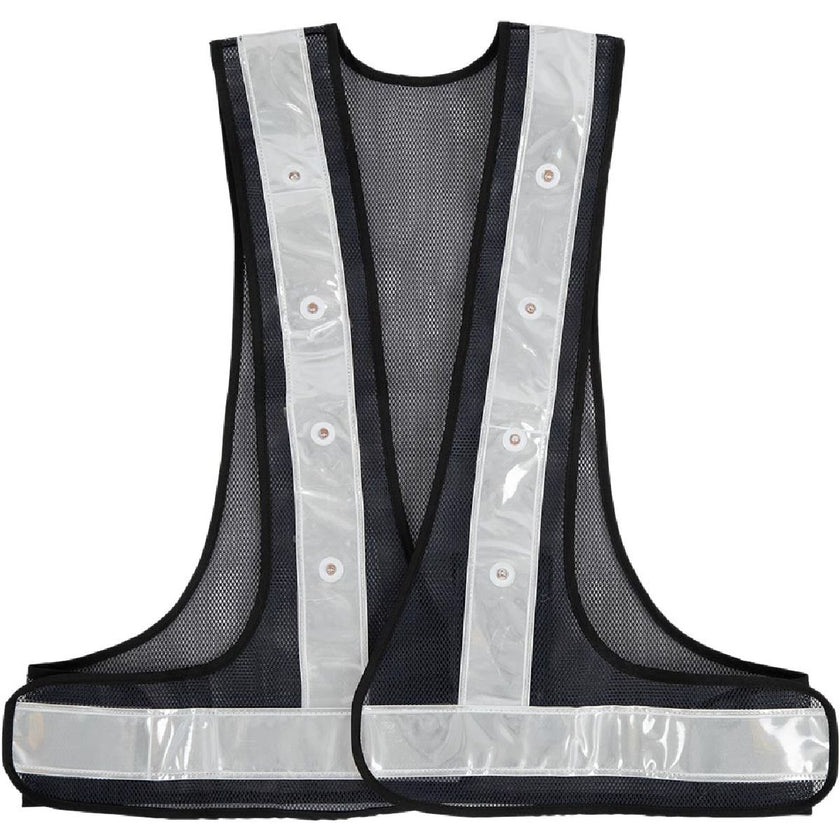 BR Gilet Riflettente Nero Argento