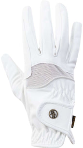 BR Guanti da Equitazione Stork Bianco