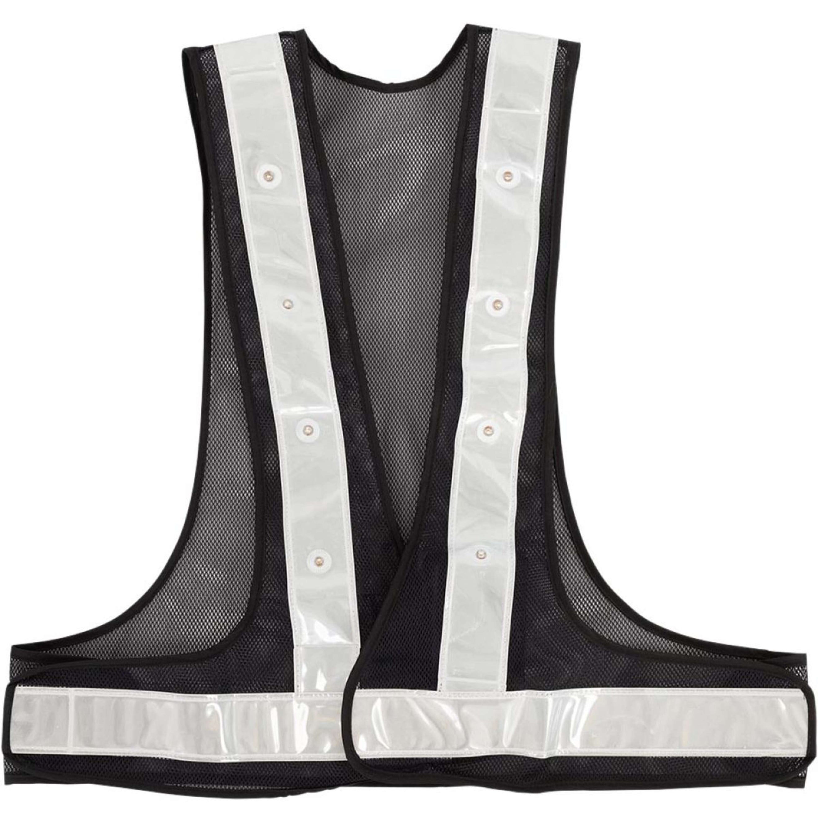 BR Gilet Riflettente Nero Argento