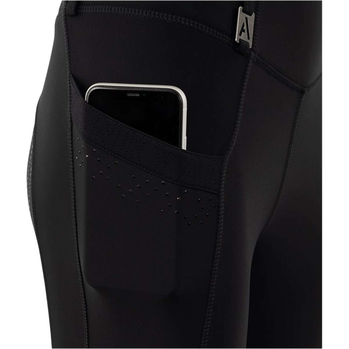 ANKY Leggings da equitazione Trendy C-Wear con grip in silicone Nero
