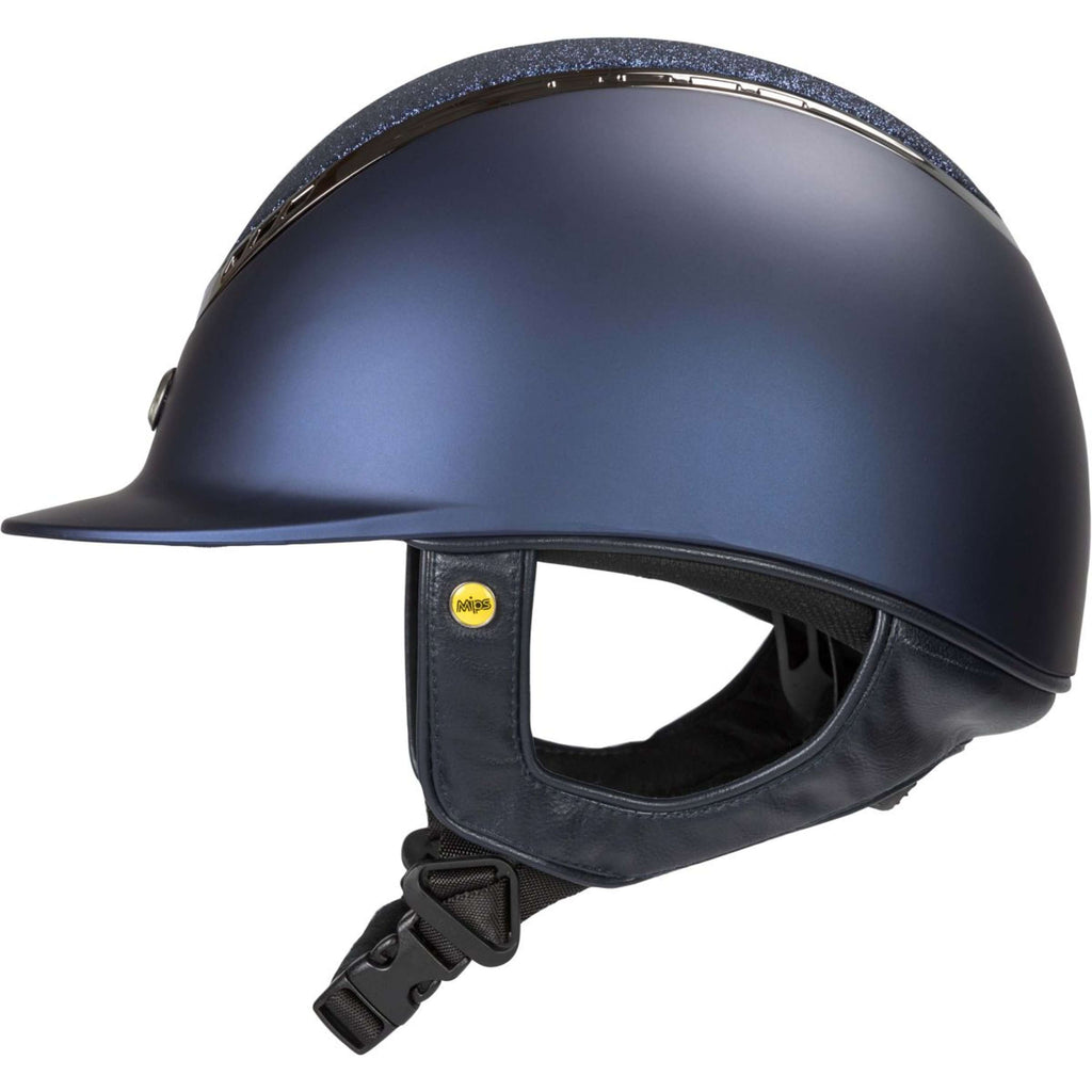 Back on Track Casco da equitazione EQ3 Pardus Smooth Mips Blu