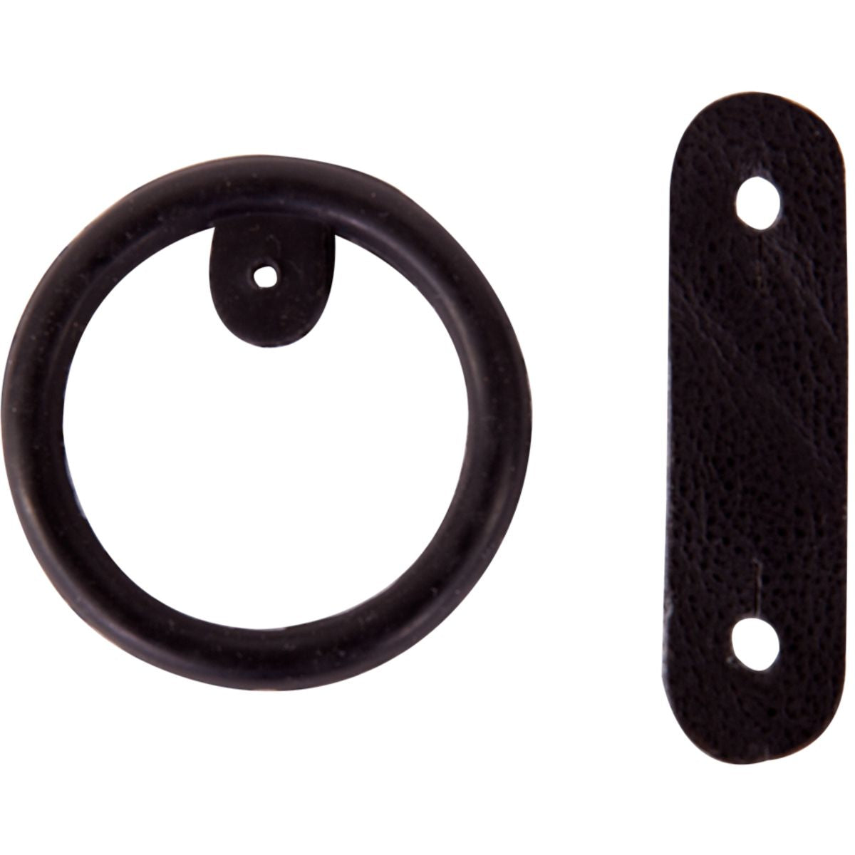 BR Ring Gomma con cuoio per staffe di sicurezza Nero