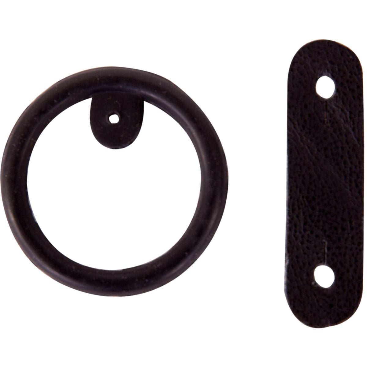 BR Ring Gomma con cuoio per staffe di sicurezza Nero